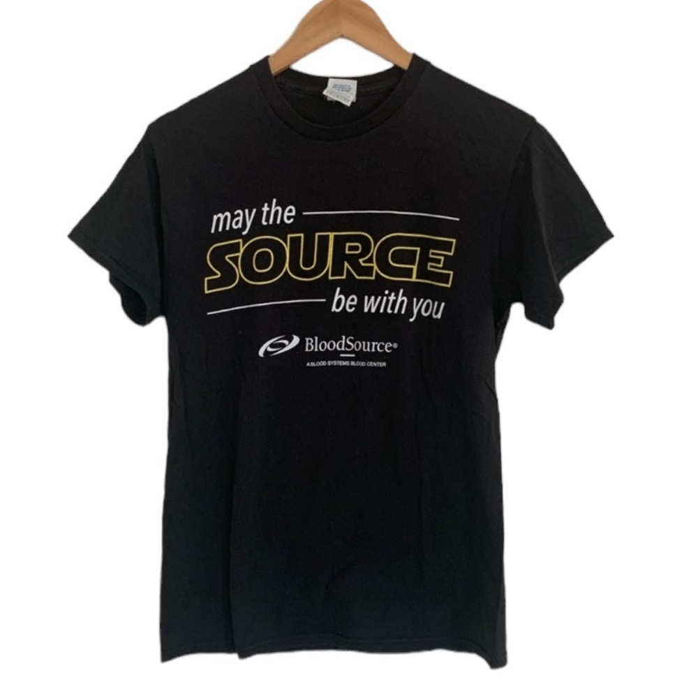 May the source be with you | Logo short sleeve tee shirt adult size small